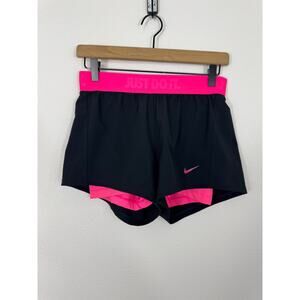 Nike Dri-FIT Just Do It Running Shorts Black Pink Size XS
